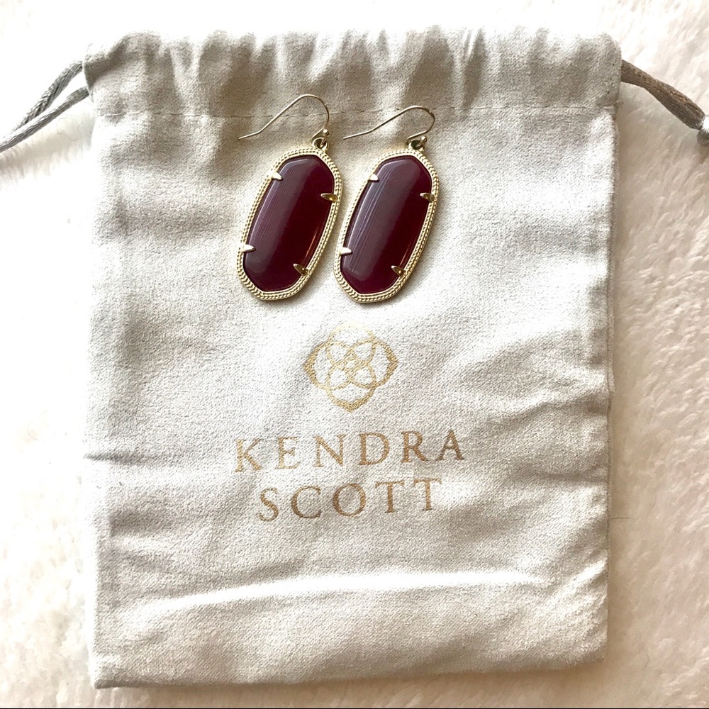 Kendra Scott Maroon Jade Elle Earrings